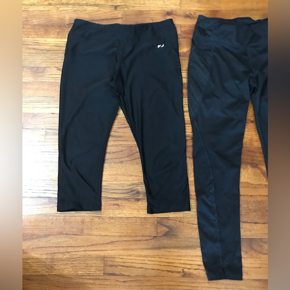 Ladies Black Avia Stretch Leggings Pants
1 Ankle Length & 1 Capri
Stretch Waist - Picture 6 of 8